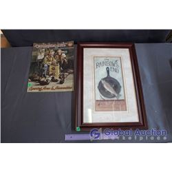 Remington Tin Sign and Rainbows end Picture