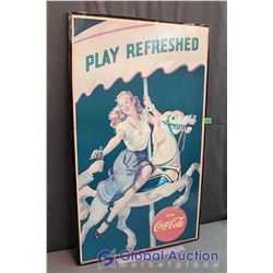 Cardboard Coca-Cola Sign (23"X38")