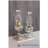 Image 1 : #2 Pattern Glass Coal-Oil Lamps (2)