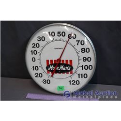 Round MoorMan’s Feed Advertising Thermometer