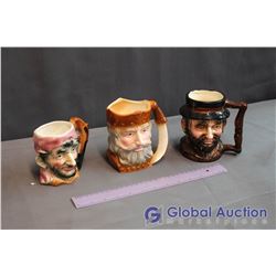 Lot of Bust Mugs (3)