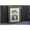 Image 1 : Original Tamara Jones Clown Drawing - Framed