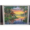 Image 3 : Rustic Cabin Sunset Painting