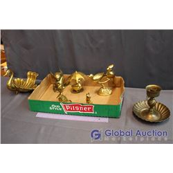 Lot of Brassware (Figures, Candle Stick Holder ECT.)