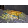 Image 2 : Set of Glass Dishware, Grape and Vine Pattern