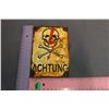 Image 1 : WW2 German Porcelain Sign "Achtung"