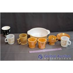 Lot of Fireking, Peach Lustreware, and Misc.