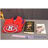 Image 1 : Lot Of Hockey Memorabilia (Gordie Howe Book, Canadian's Fleace (Size Small) Hockey Super Stars Book)