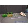 Image 1 : Lot of Green Depression Glass and Other