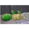 Image 2 : Lot of Green Depression Glass and Other