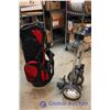 Image 3 : Red Calgary Flames Golf Bag & Golf Caddy