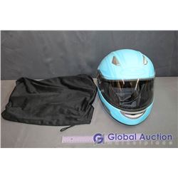 Blue HJC Ladies Size Extra Small Snowmobile Helmet with Carrying Bag