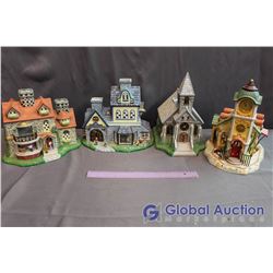 Partylite Old World Village Tea Light Holders (4)