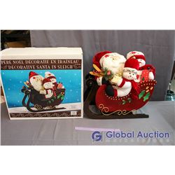 Decorative Santa in Sleigh w/Box