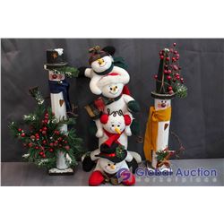 Lot of Snowmen (2 Handcrafted)