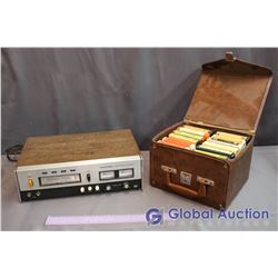 Realistic 8 Track Recorder & Case of 8 Tracks