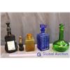 Image 4 : (3) Glass Decanters and Nannerl Violin Liquour Bottles