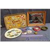 Image 1 : (2) Drink Trays, Coasters, Ash Trays and Framed Winchester Mirror Advertisement