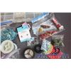 Image 6 : Lot of Craft Beeds, Strings, and Cross Stitch Pattern