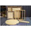 Image 1 : Lot of Barn Wood Art Frames, Screened Frame, & Wooden Items