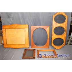 Lot of Wooden Art Frames - Various Shapes & Sizes