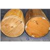 Image 4 : (2) Wooden Barrels, 1 Hand Painted, 1 Unpainted