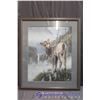 Image 1 : Framed Mountain Goat & Waterfall Print #116/950 by Rod Tribiger