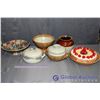 Image 1 : Lot of Assorted Stoneware - 2 Bowls, Bean Pot, 10" Pie Plate & Cover, 2 Pieces of Covered Crockware