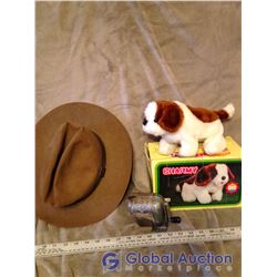 Biltmore Hat, Charmy Mechanical Dog, & Boston Pencil Sharpener