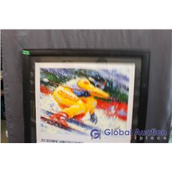 Signed And Framed XV Olympic Winter Games Limited Edition Print, 34"x31"