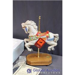 The Great American Carousel Hosre Statue With COA