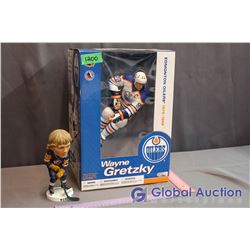 Wayne Gretzky Limited Edition 12" Inch Action Figure & Wendell Clark Bobblehead