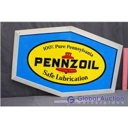 Penzoil Plastic Advertising Sign (30" x 20")