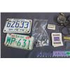 Image 3 : Lot Of Trinkets (Motorcycle Plates, Caterpillar Emblems, Etc)