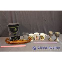 Lot of Misc Cups and Decor