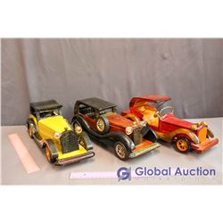 (3) Wooden Collector Cars
