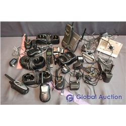 Box of Misc Phones and Radios