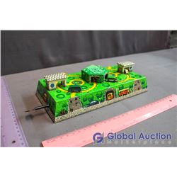 Vintage Tin Wind-Up Car and Bus Toy