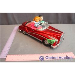 Vintage Tin Battery Operated Light Up Car