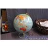 Image 3 : Wicker Basket & Assorted Linens, Vintage Globe