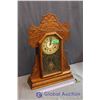 Image 1 : Vintage Wooden Mantle Clock with Key