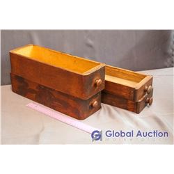 Lot of Vintage Wooden Sewing Machine Drawers