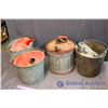 Image 3 : Lot of Galvanized Pails with Pourer Spout (4)