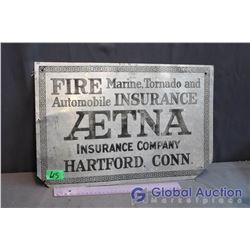 Antique Hartford Insurance Metal Sign
