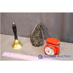 Desk Bell, Miners Light, & Receipt Hook