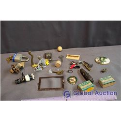 Lot of Vintage Locks, Keys, & Misc