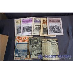 Lot of Vintage Paper Magazines - 1913 American Motorist, 1940's McLeods Catalgues, 1960's The Iron M
