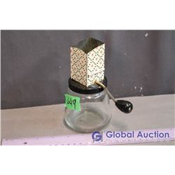 Vintage Nut Grinder with Glass Jar