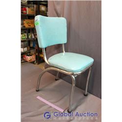 Vintage Blue Chrome Kitchen Chair