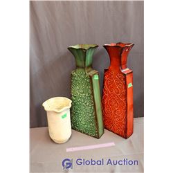 (3) Decorative Vases